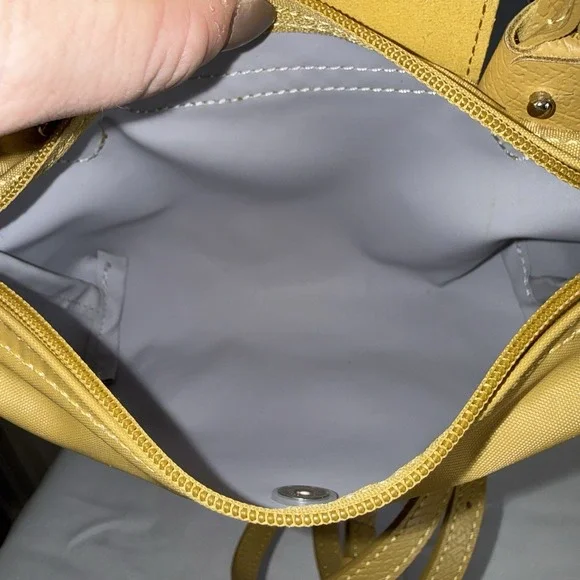 Longchamp Le Pliage XS Mini Tote Crossbody Shoulder Bag Handbag Yellow EUC - Picture 13 of 16